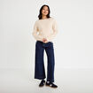 Pull col bateau beige femme