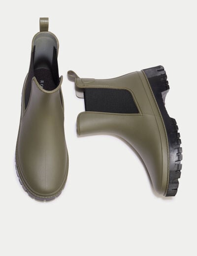 Bottines vert kaki femme
