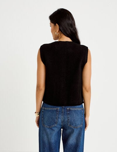 Gilet sans manches noir femme