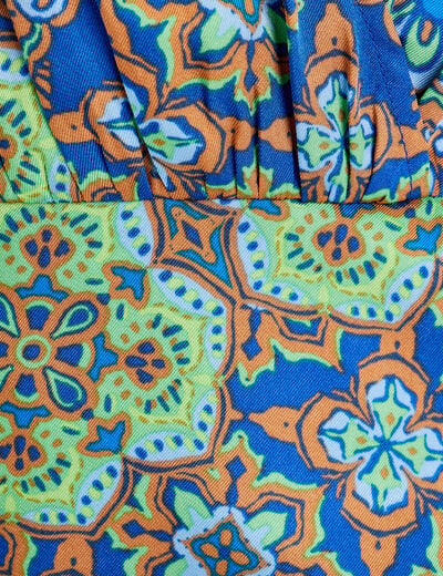 Robe droite drap&eacute;e satin bleu roi femme