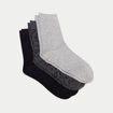 Lot de 3 paires de chaussettes gris clair femme