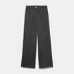 Pantalon bootcut taille haute gris fonc&eacute; femme