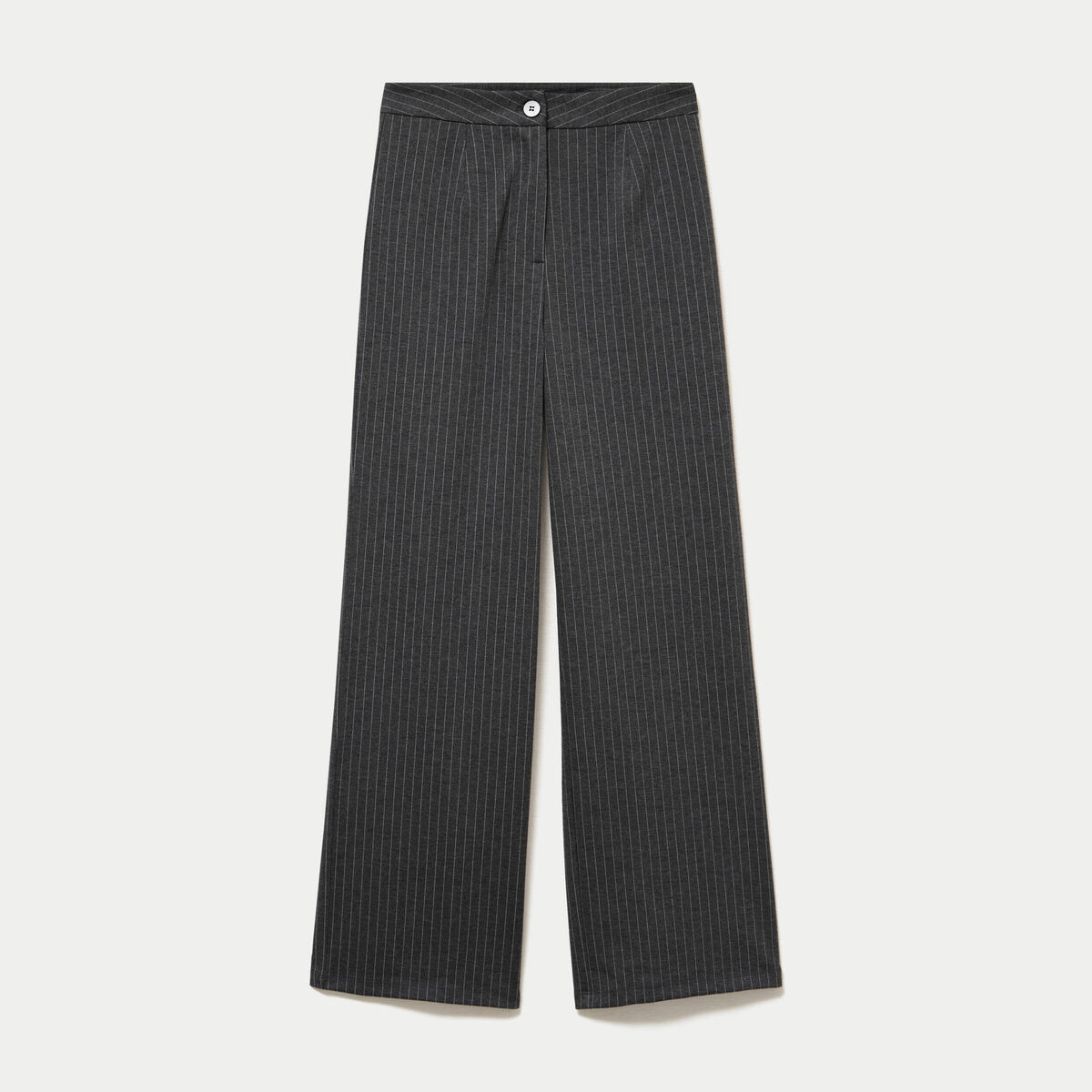 Pantalon bootcut taille haute gris fonc&eacute; femme