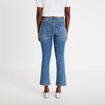 Jean bootcut cropped taille haute denim double stone femme