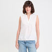 Blouse sans manches blanc femme
