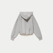 Sweat &agrave; capuche bas resserr&eacute; gris fonc&eacute; femme