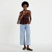 D&eacute;bardeur d&eacute;tail crochet marron fonc&eacute; femme