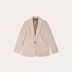 Veste blazer boutonn&eacute;e beige femme