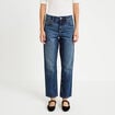Jean droit taille standard bleu femme