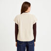 Gilet sans manches col montant beige femme