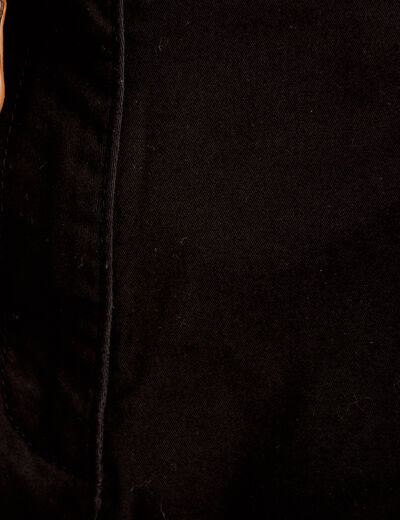 Pantalon chino 7/8&egrave;me noir femme