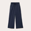 Pantalon large taille &eacute;lastiqu&eacute;e bleu clair femme
