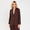 Veste esprit blazer marron fonc&eacute; femme