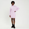 Robe pull col roul&eacute; parme femme