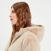 Parka r&eacute;versible &agrave; capuche beige femme