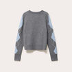 Cardigan col rond manches longues gris fonc&eacute; femme