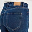 Jeans droit cropped taille haute denim brut femme