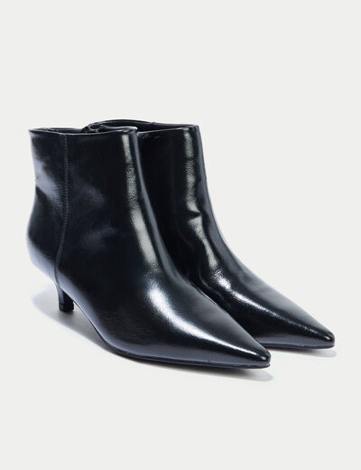 Bottines &agrave; talon noir femme