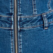 Combishort zipp&eacute;e en jean denim double stone femme