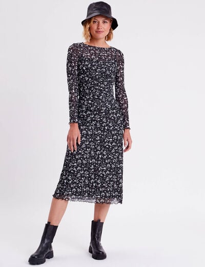 Jupe droite noir femme
