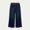 Jean bootcut ceinture amovible denim brut femme