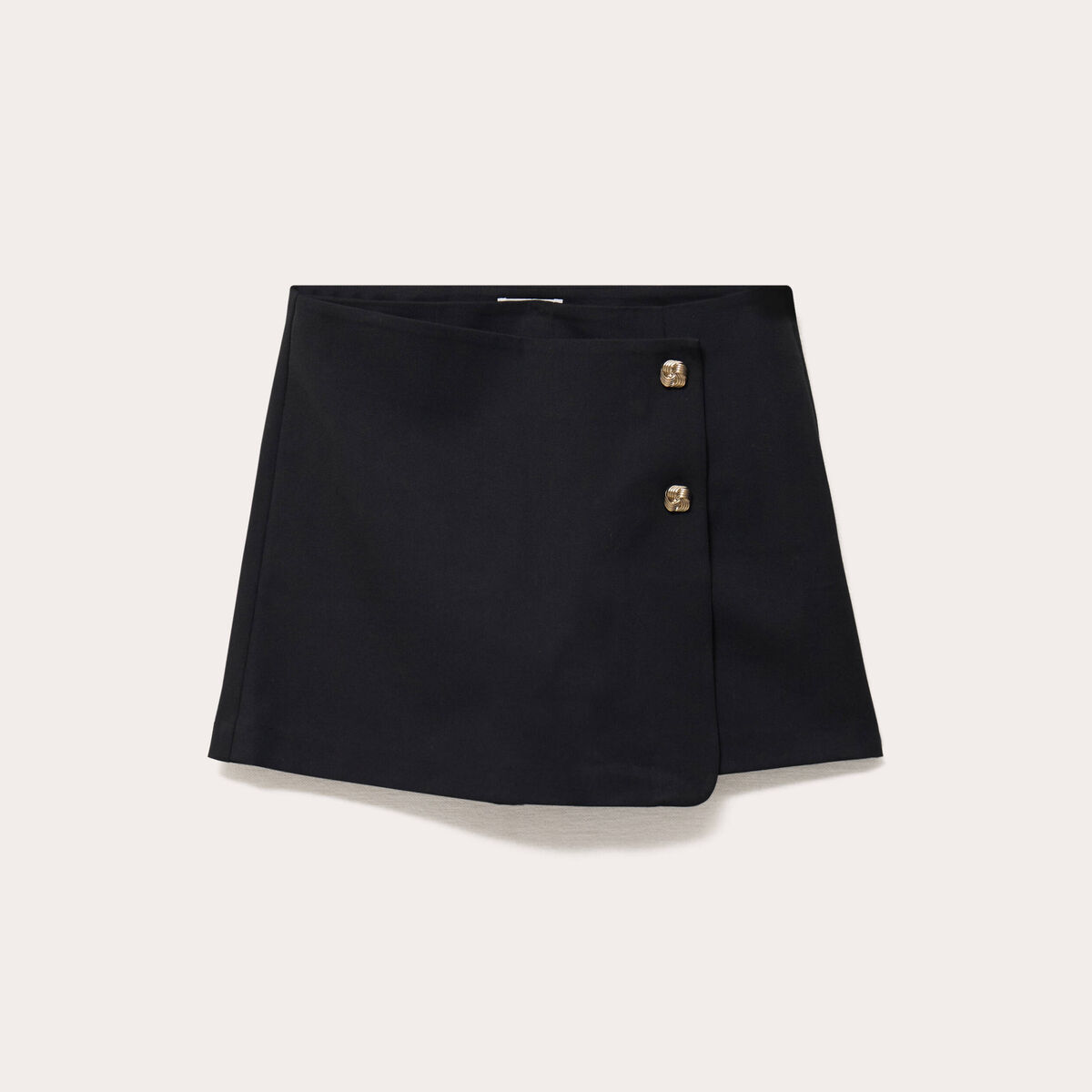 Jupe-short trap&egrave;ze courte noir femme