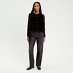 Jeans droit 5 poches denim snow noir femme