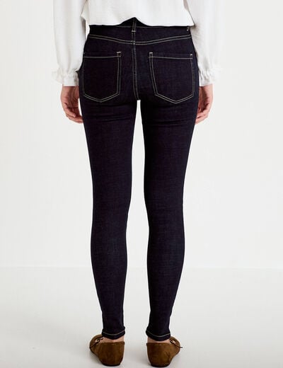 Jean skinny taille haute denim brut rinse femme