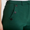 Pantalon bootcut &agrave; pont vert fonc&eacute; femme