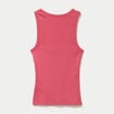 D&eacute;bardeur c&ocirc;tel&eacute; col rond rose framboise femme