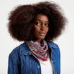 Foulard satin&eacute; soyeux bordeaux femme