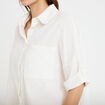 Chemise manches 3/4 ecru femme
