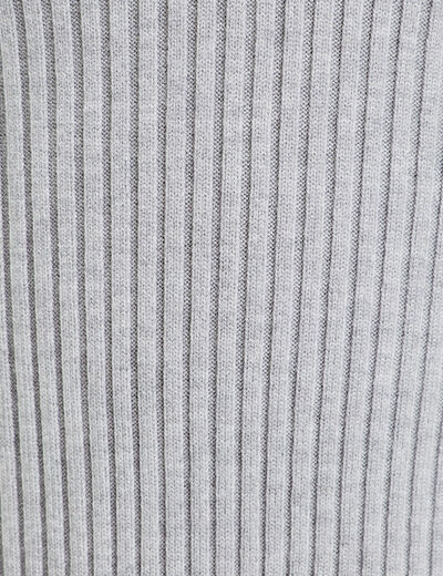 Robe tricot patineuse c&ocirc;tel&eacute;e gris clair femme