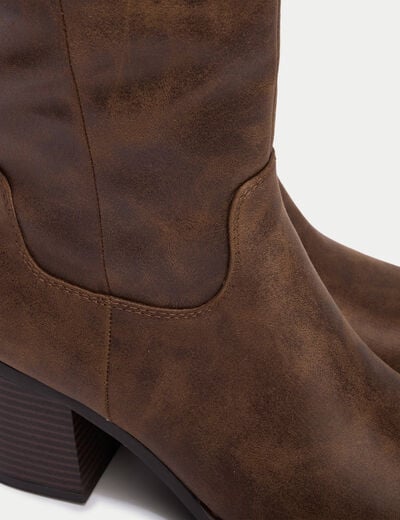 Bottes &agrave; talon marron femme
