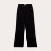Jeans wide leg taille haute denim noir femme
