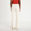 Pantalon bootcut taille standard ecru femme