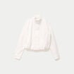 Veste cropped bas resserr&eacute; ecru femme