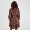 Robe &eacute;vas&eacute;e manches 3/4 marron chocolat femme