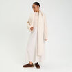 Pull col rond beige femme