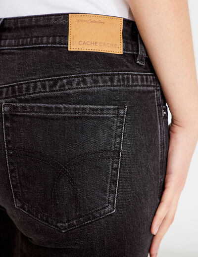 Jean bootcut taille basse denim snow noir femme