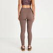 Leggings taille haute sans couture marron clair femme