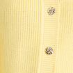 Gilet manches longues jaune clair femme