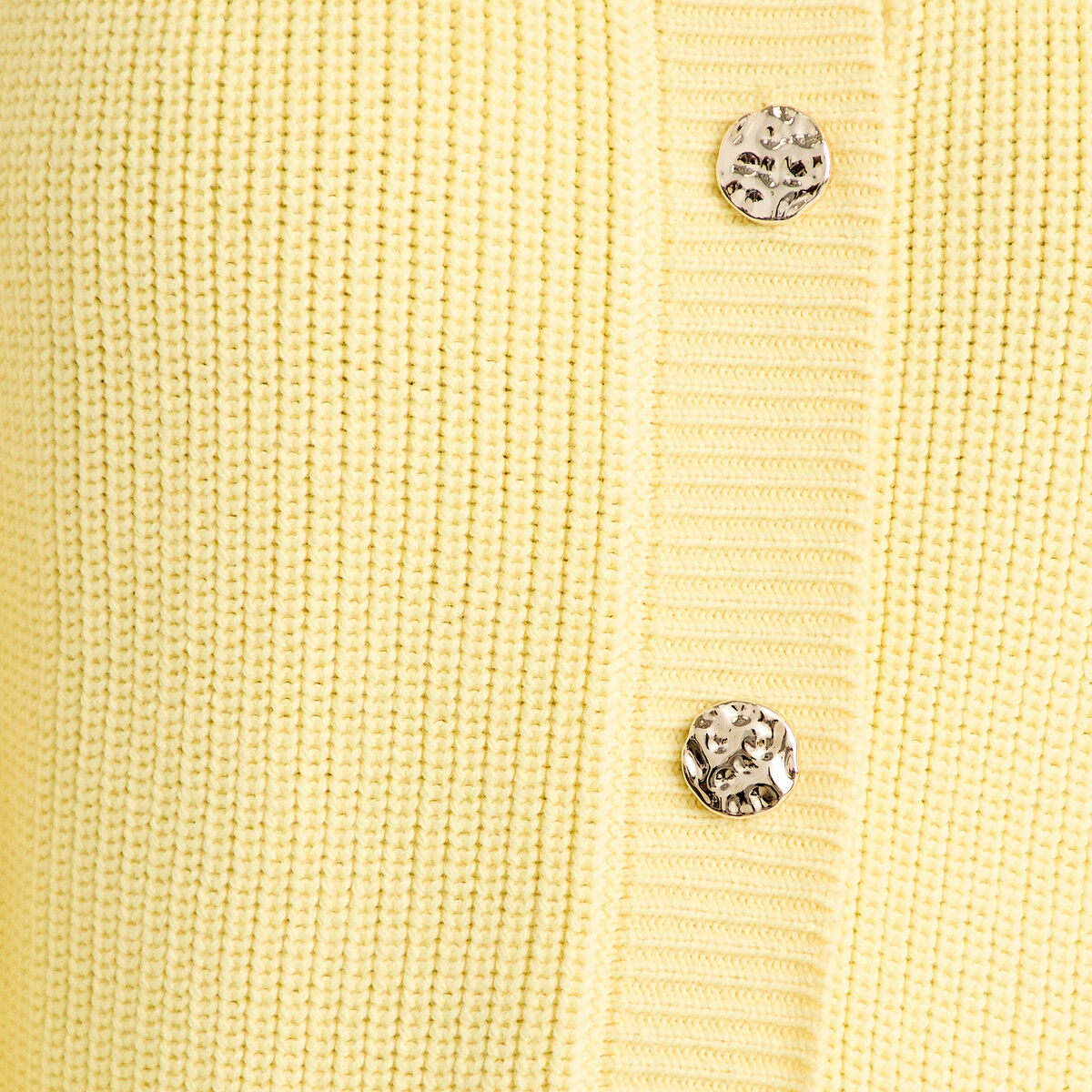 Gilet manches longues jaune clair femme