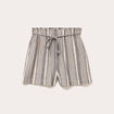 Short regular contenant du lin blanc femme