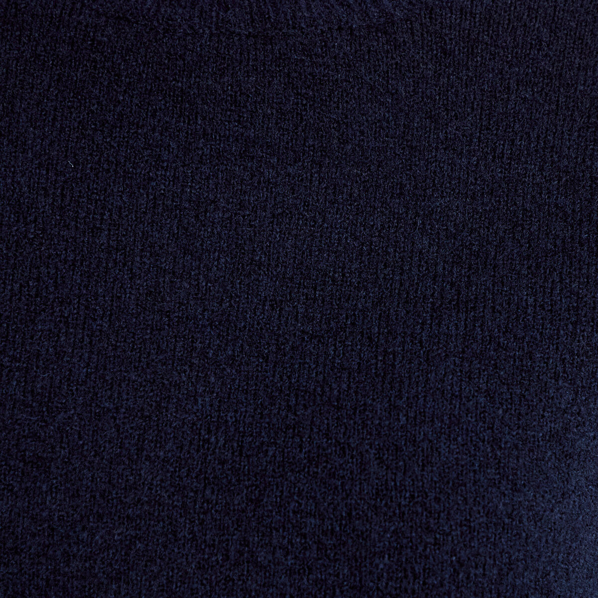 Pull col chemise manches longues bleu marine femme