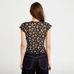 T-shirt ajust&eacute; court d&eacute;collet&eacute; dentelle noir femme
