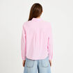 Chemise droite col am&eacute;ricain strass rose femme