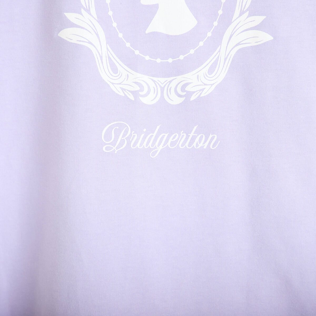 T-shirt oversize brod&eacute; Bridgerton parme femme