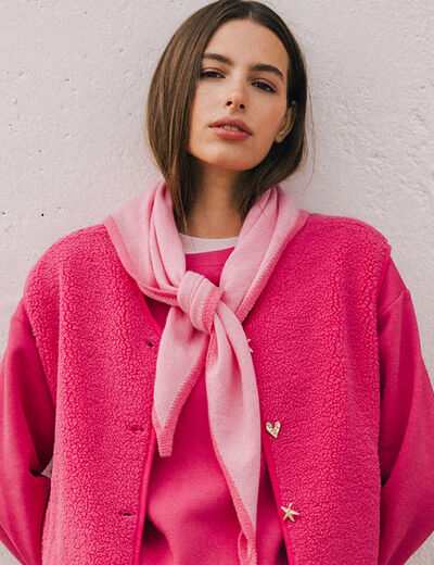 Foulard rose clair femme