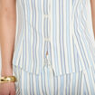 Gilet sans manches boutonn&eacute; blanc femme